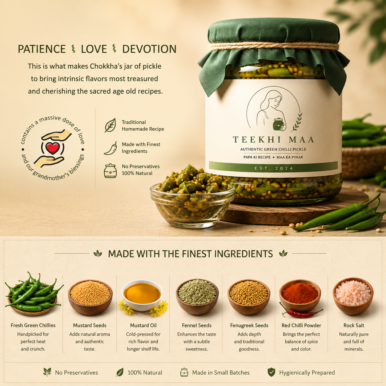 Teekhi Maa ( Gift Pack ) No Added Preservatives, No Artificial Colours or Flavours | Handmade Homestyle Taste - Image 4