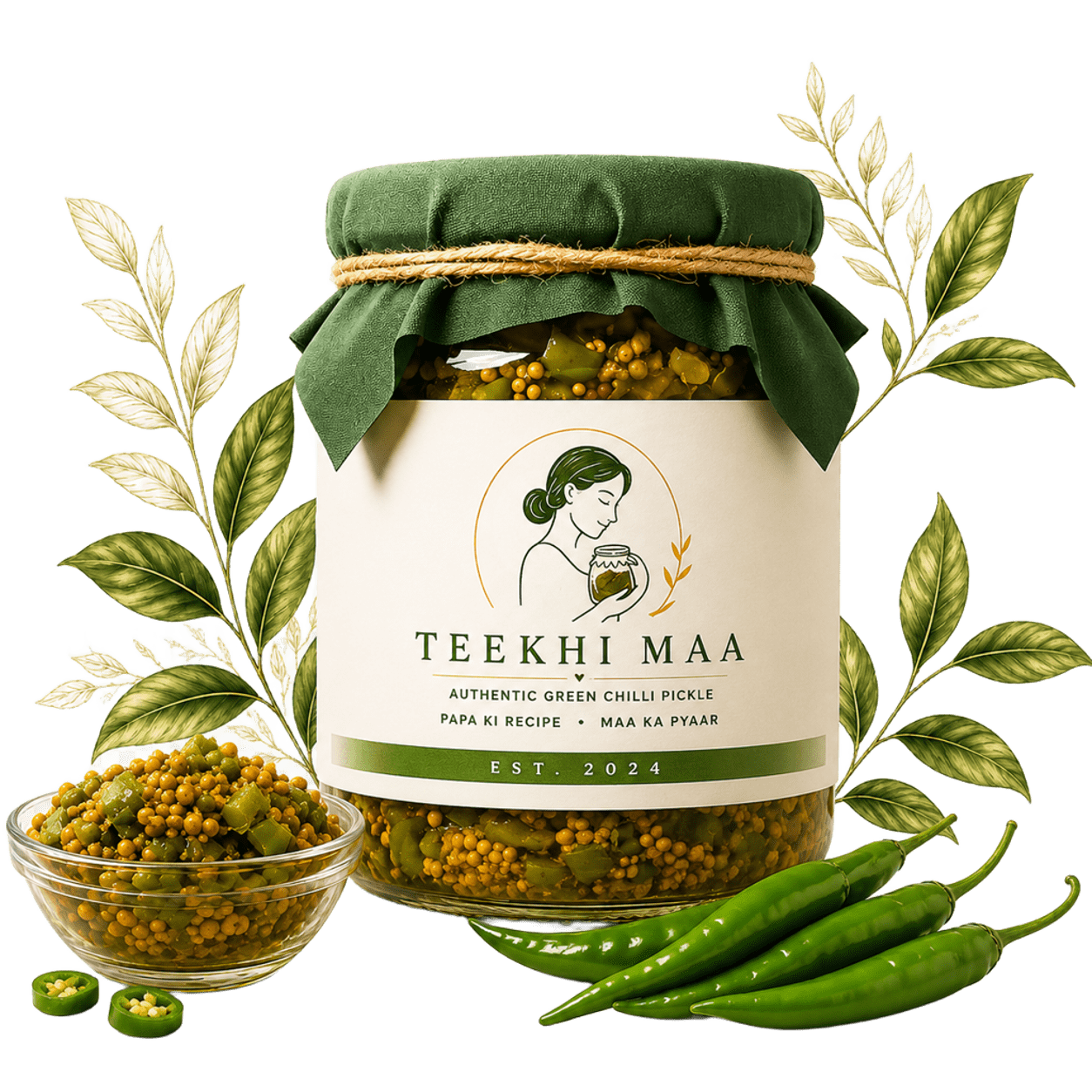 Teekhi Maa handcrafted green chilli pickle