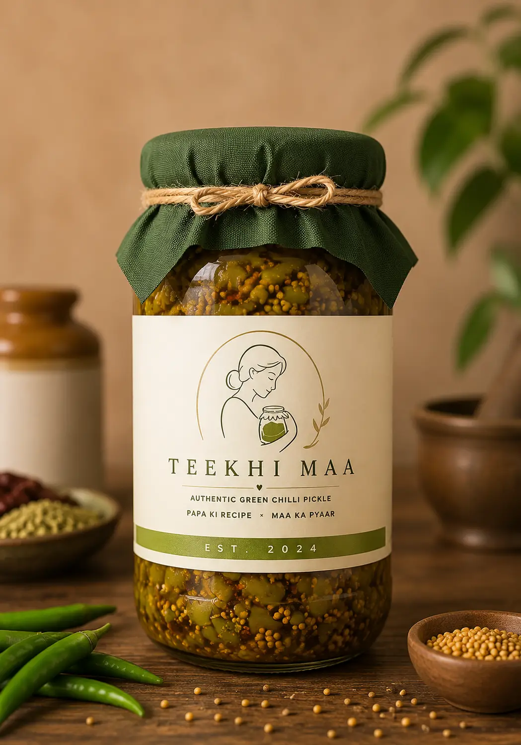Premium Teekhi Maa pickle jar